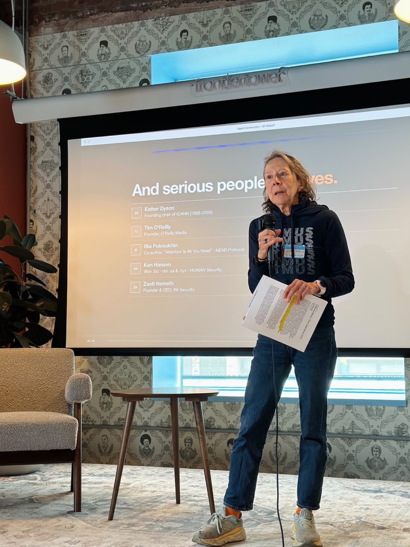 Esther Dyson speaking on getting .agent governance right