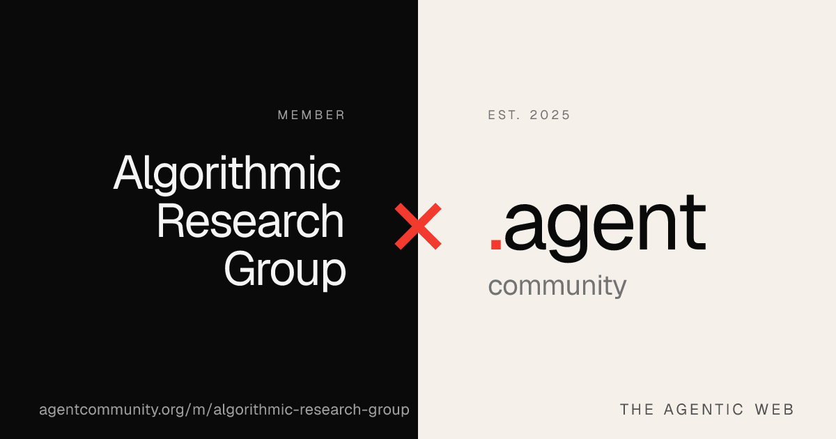 Algorithmic Research Group — Agent Community