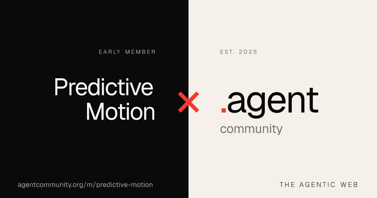 Predictive Motion — Agent Community