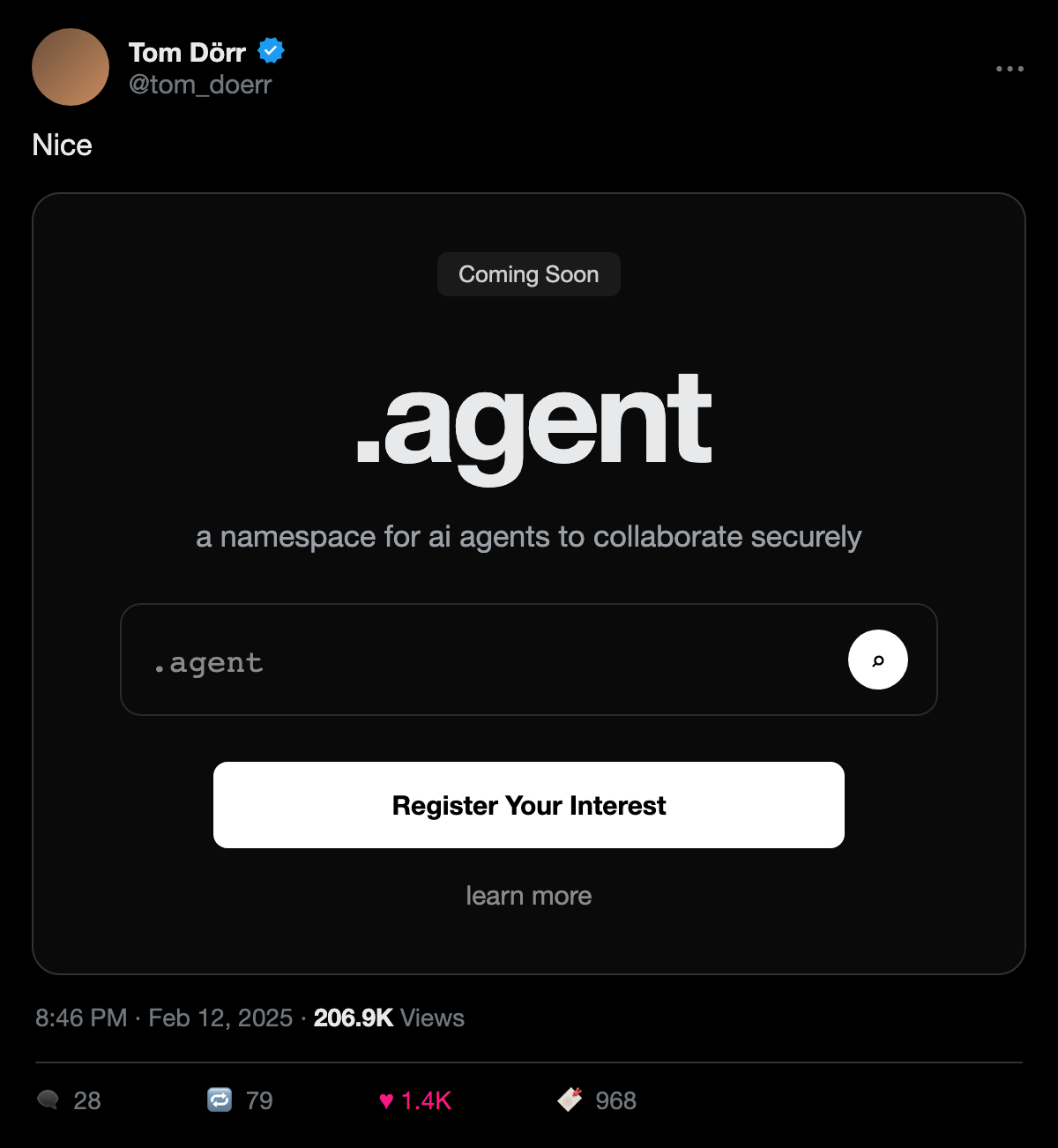Tom Dörr tweet